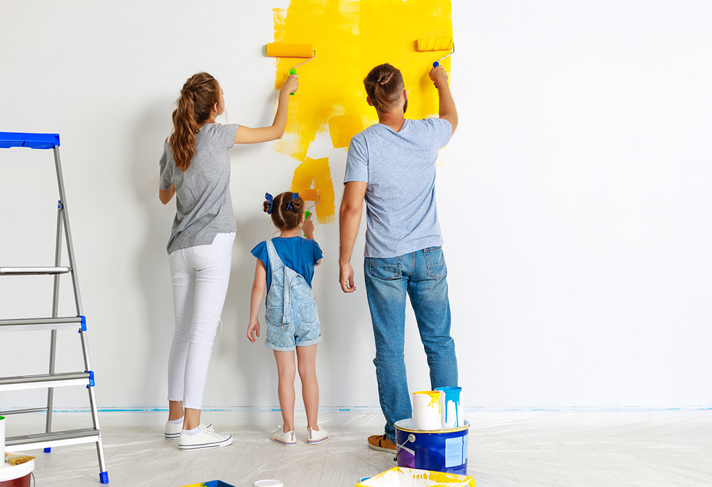 famiglia pittura casa