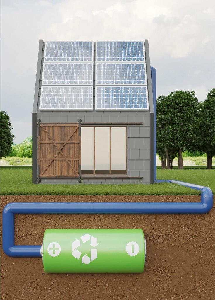 impianto fotovoltaico con batterie di accumulo
